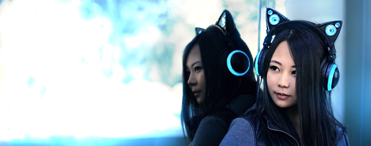 So Cute Ever! Headphones with Cat Ear Speakers & LED Lights!